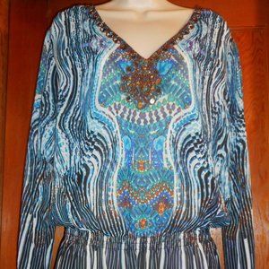 NEW Fancy Blue Print Top Mushbaby Sienna Rose Inc